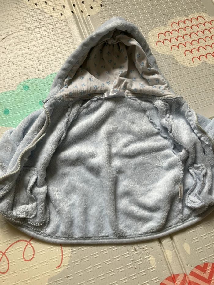 Veste polaire zippee bleu ciel 6 mois - photo numéro 2