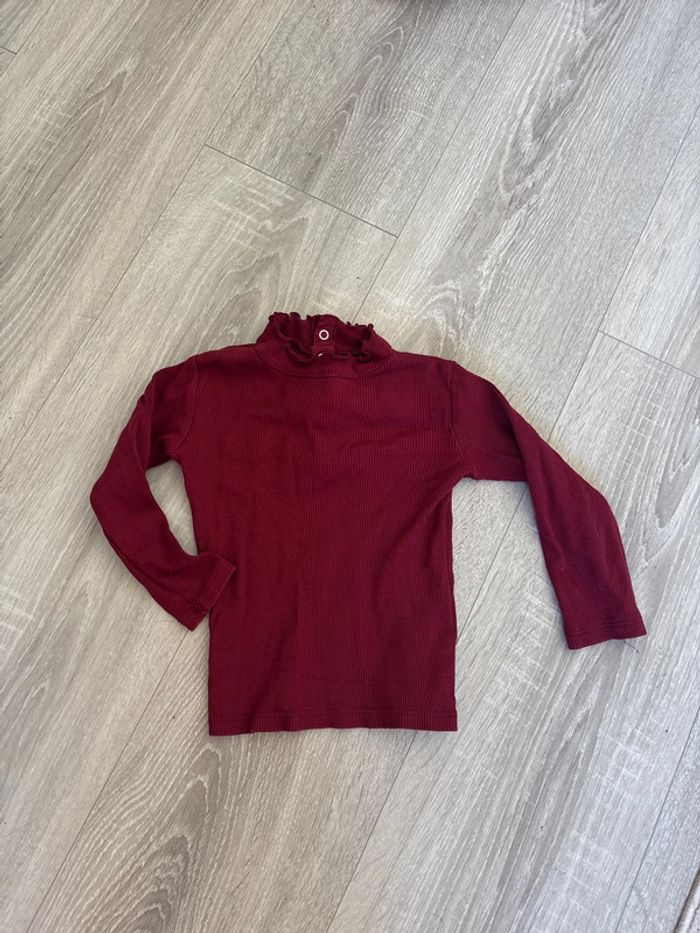 Sous-pull, Kiabi, rouge bordeaux, taille 18 mois