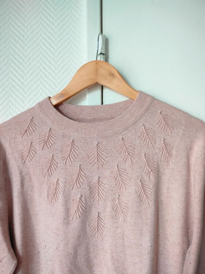 Pull rose Perles 46/48 - photo numéro 3