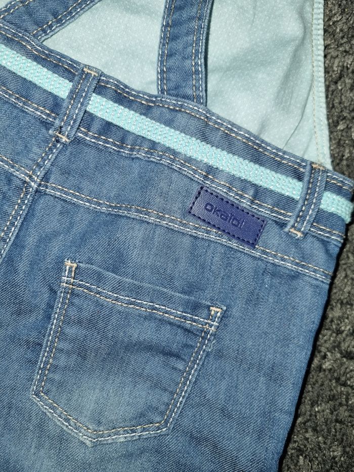 Salopette short en jean fille Okaidi NEUVE 5 ans - photo numéro 5