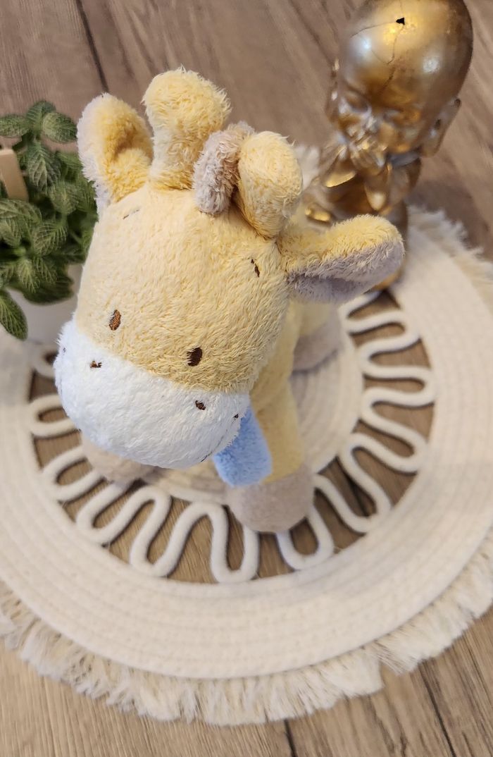 Doudou Girafe Nicotoy Jaune Bleu - photo numéro 10