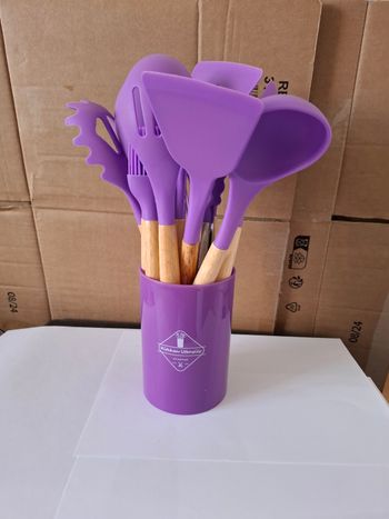Lot de 12 ustensiles de cuisine Violet