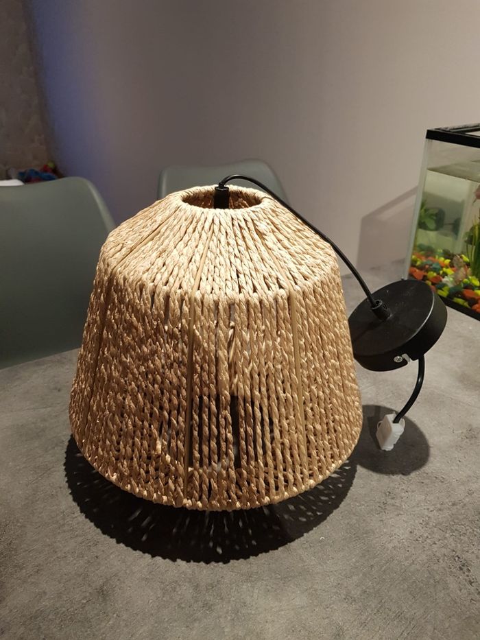 Lustre style rotin - photo numéro 2
