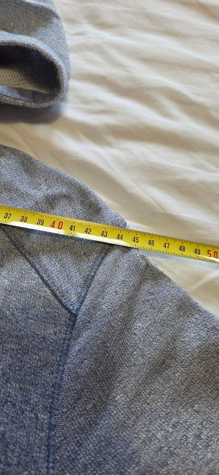 Sweat gilet à capuche bleu jean T.L - photo numéro 3