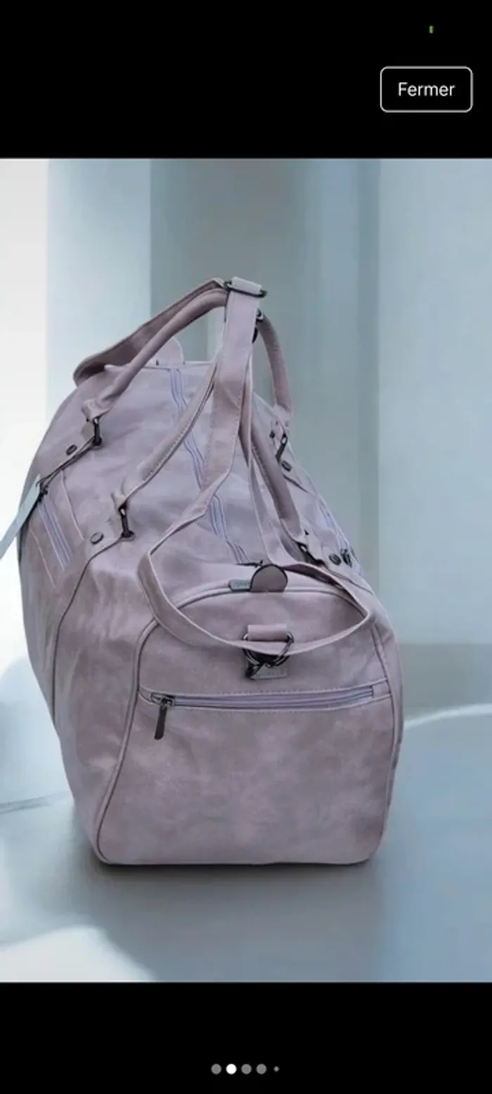Sac de voyage neuf couleur parme - photo numéro 2