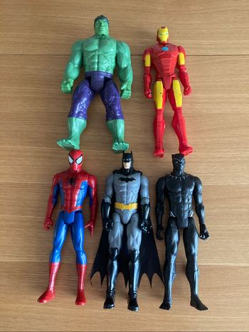 Lot de 6 figurines Marvel & DC - 30 cm