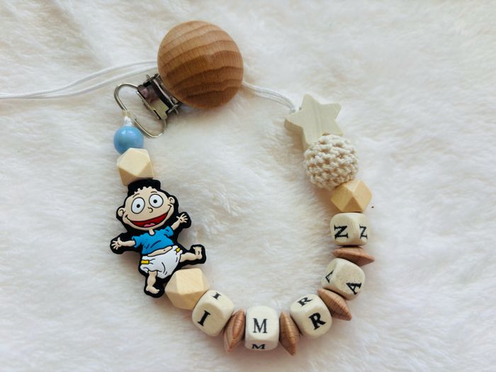 Attache tétine RAZMOKET bleu