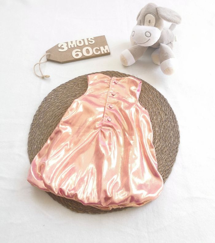 Robe bouffante 👣 rose brillant, 1 / 3 mois, Kitchoun - photo numéro 2