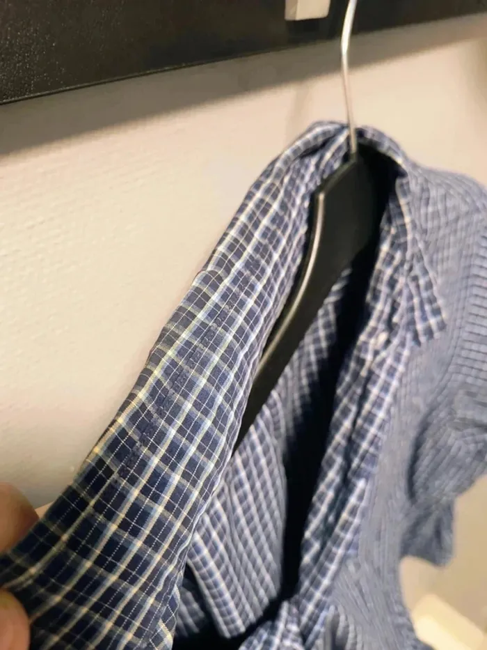 Chemise Ralph Lauren Blake à Carreaux Bleu Marine – Vintage Y2K - photo numéro 9