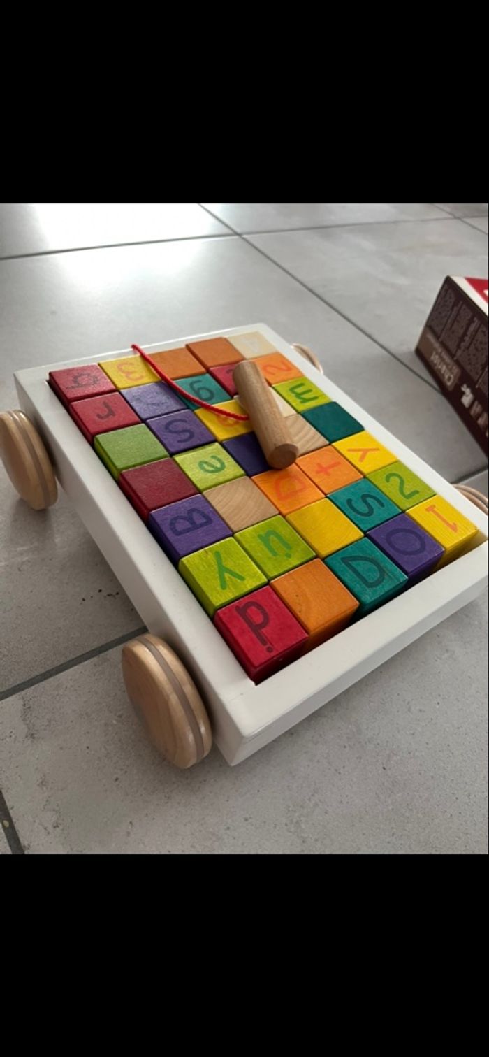 Chariot 35 cubes alphabet - photo numéro 7