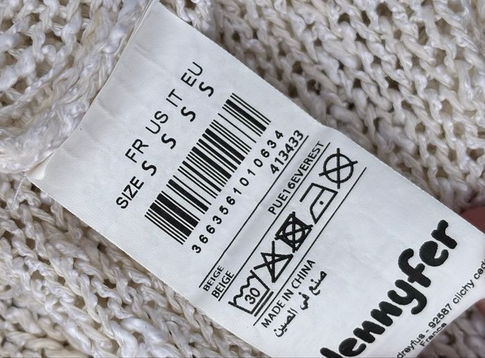 Gilet long à franges Jennyfer – blanc beige – T36 - photo numéro 7