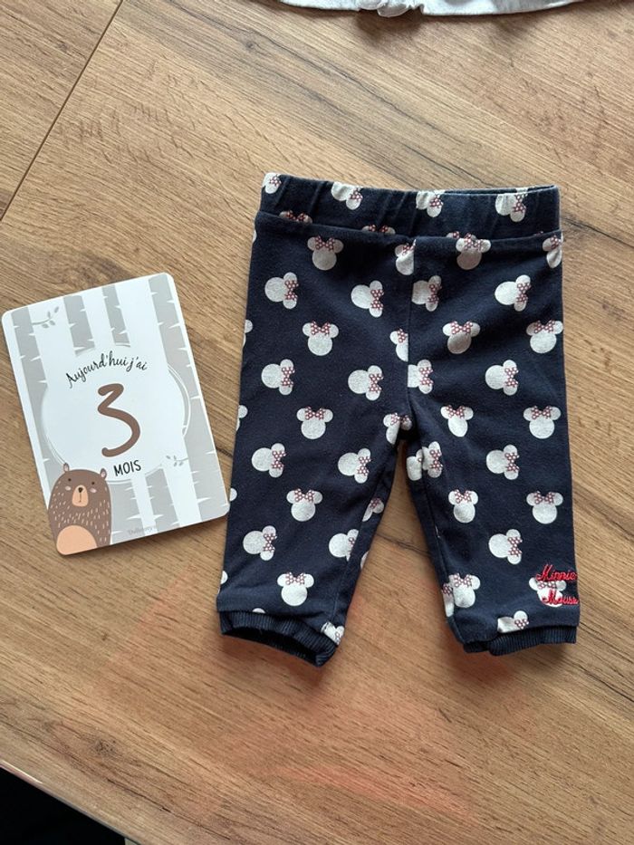 Ensemble bébé leggings & haut Minnie 62cm/3m - photo numéro 5