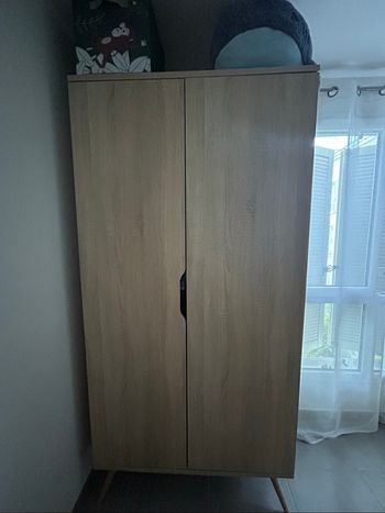 Trio chambre bébé Sauthon – lit, commode, armoire – excellent état