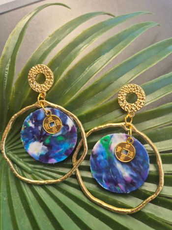 Boucles d’oreilles Créoles "Plastique Précieux"