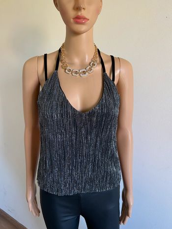 Haut court argenté Morgan taille XS jamais porté