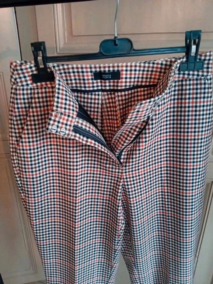Pantalon à carreaux style vintage - Yessica - 40 - photo numéro 3