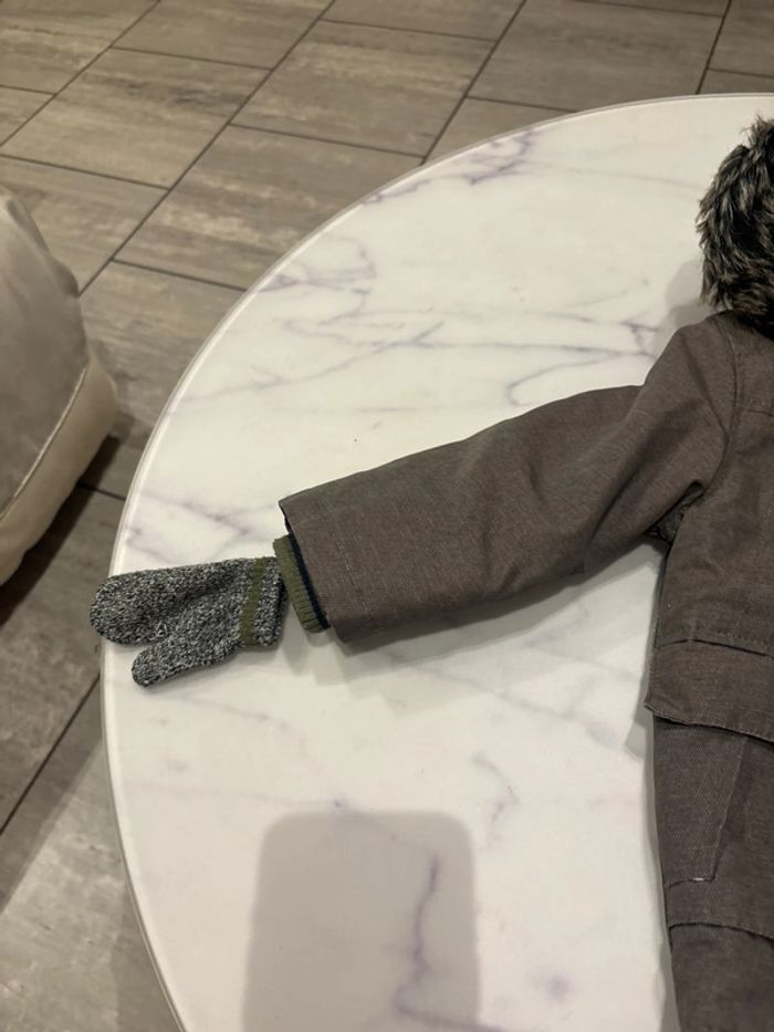 Manteau d’hiver garçon kaki - photo numéro 3