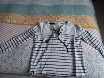 Tee-shirt manches longues thème marinière femme taille M  Promod