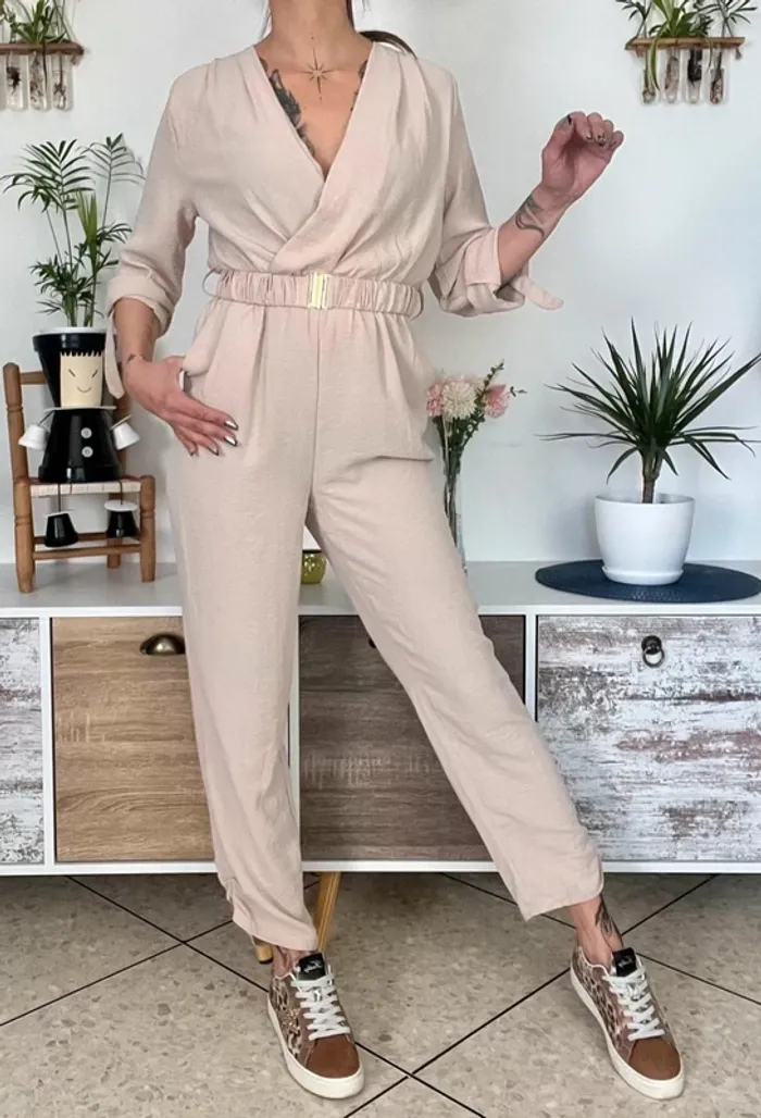 SOLDE Combinaison légère avec ceinture taille S - Miss J - neuf - photo numéro 2