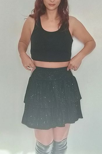 Jupe de fêtes volants et paillettes 14 ans