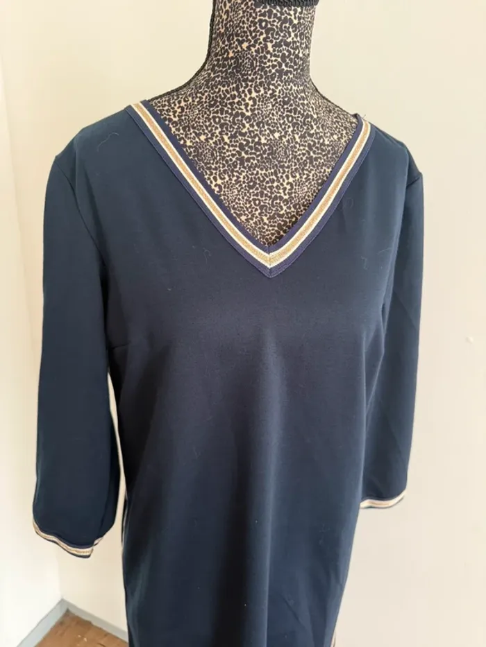 Robe casual chic bleu marine – C’est Beau la Vie – Taille 1 (M) - photo numéro 2