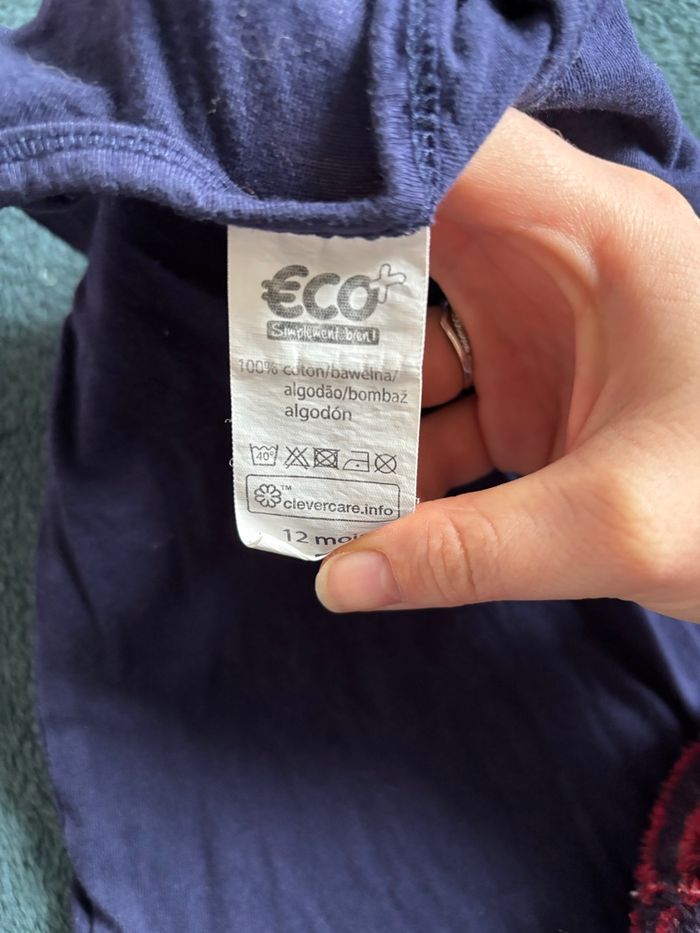 Lot de deux body manches courtes 12 mois - photo numéro 5