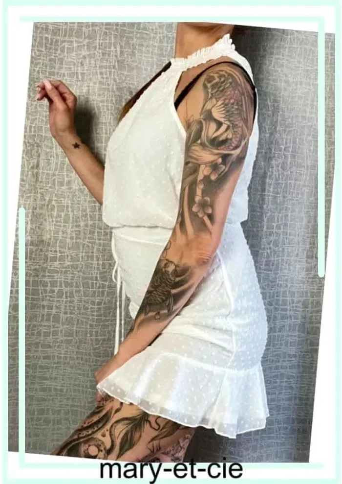 SOLDE - Robe blanche mini taille S - photo numéro 2