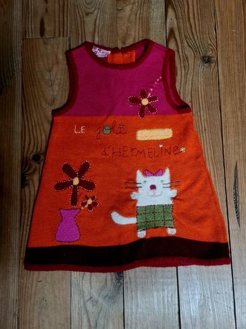 Robe en laine pour bebe fille