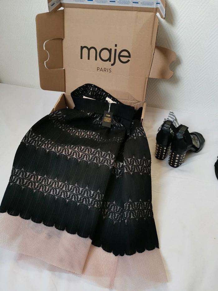 Magnifique Jupe midi MAJE Paris |taille 1 - photo numéro 2