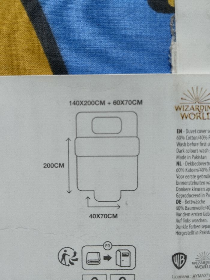 Harry Potter : Parure de lit Blason Poudlard 140X200 Coton / Polyester - photo numéro 5