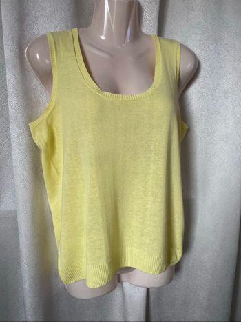 Pull fin jaune sans manche M Zara
