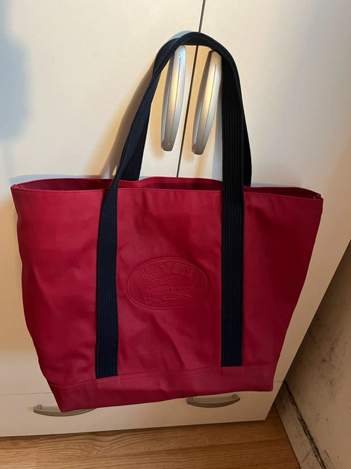 Sac à mains bordeaux Lacoste - photo numéro 3