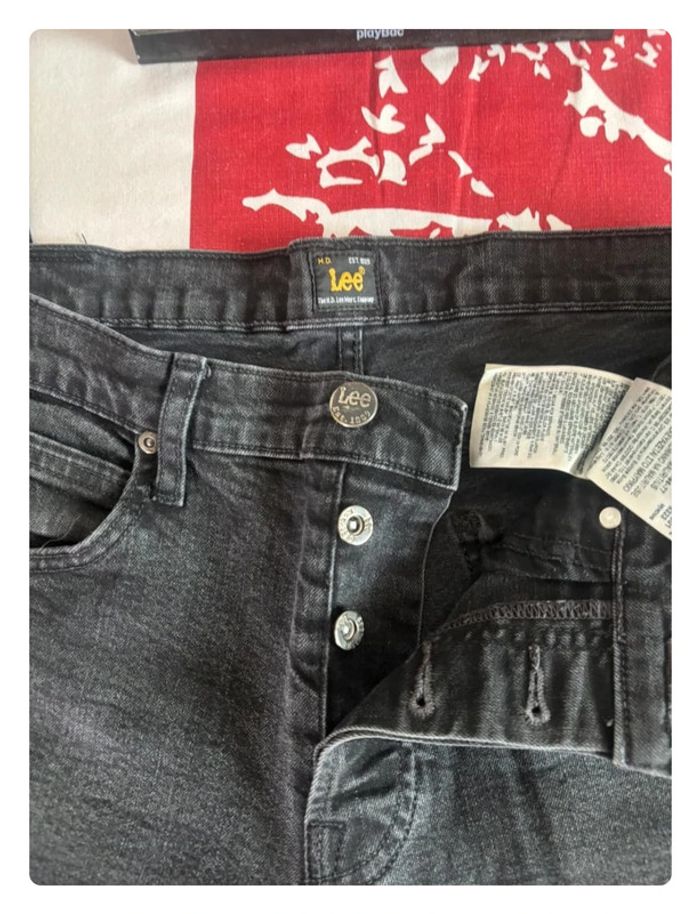 Jeans Lee noir chiné taille 38 slim - photo numéro 7