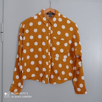 Chemise ocre à pois t34