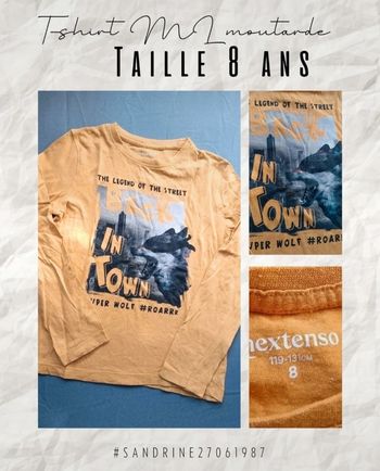T-shirt manches longues moutarde