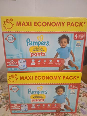 2 pampers premium pants taille 4 (35€ avec le code REPRISE30)