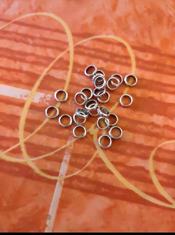 Lot de 25 perles argentées intercalaires