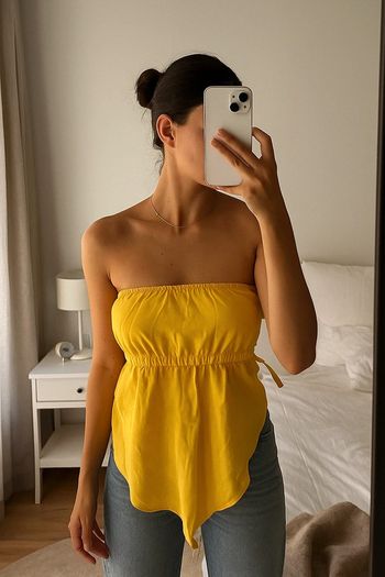 Joli haut Zara jaune
