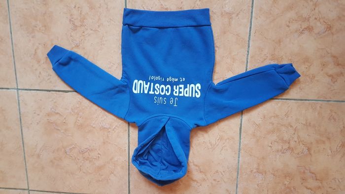 Sweat polaire à capuche garçon 18 mois bleu Babou