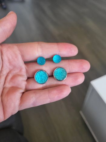 Boucles d'oreilles bleues