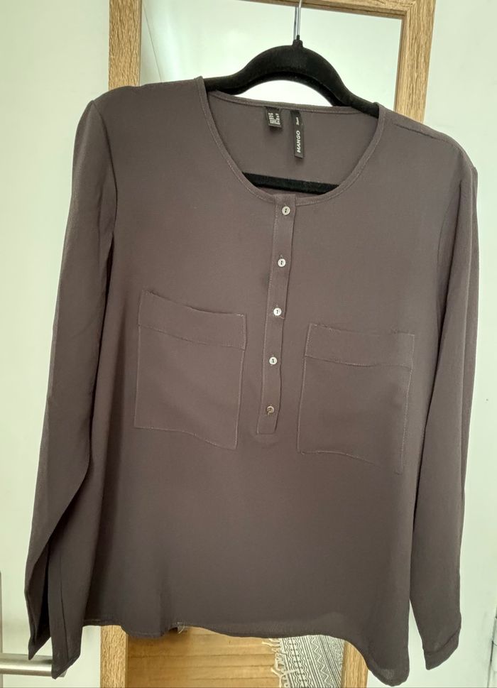 Blouse Mango grise - photo numéro 2