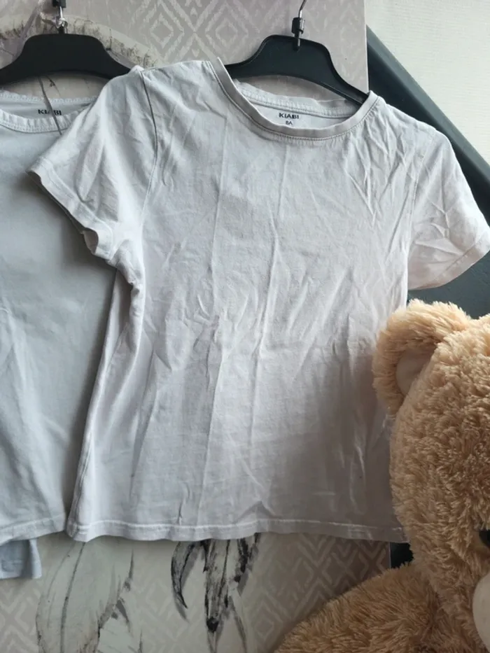 Lot 3 t shirt blanc 8ans - photo numéro 4