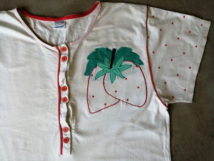 Chemise de nuit coton blanche avec broderies Taille 44 linclalor - photo numéro 2