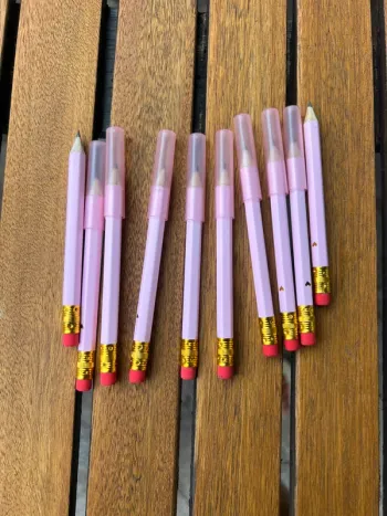 Lot de 10 petits crayon à papier rose