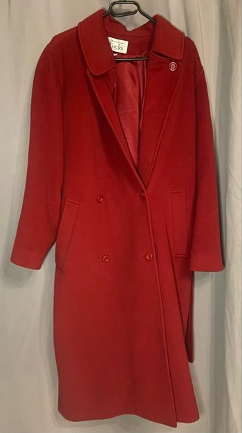 Manteau long »Fousk »rouge sombre
