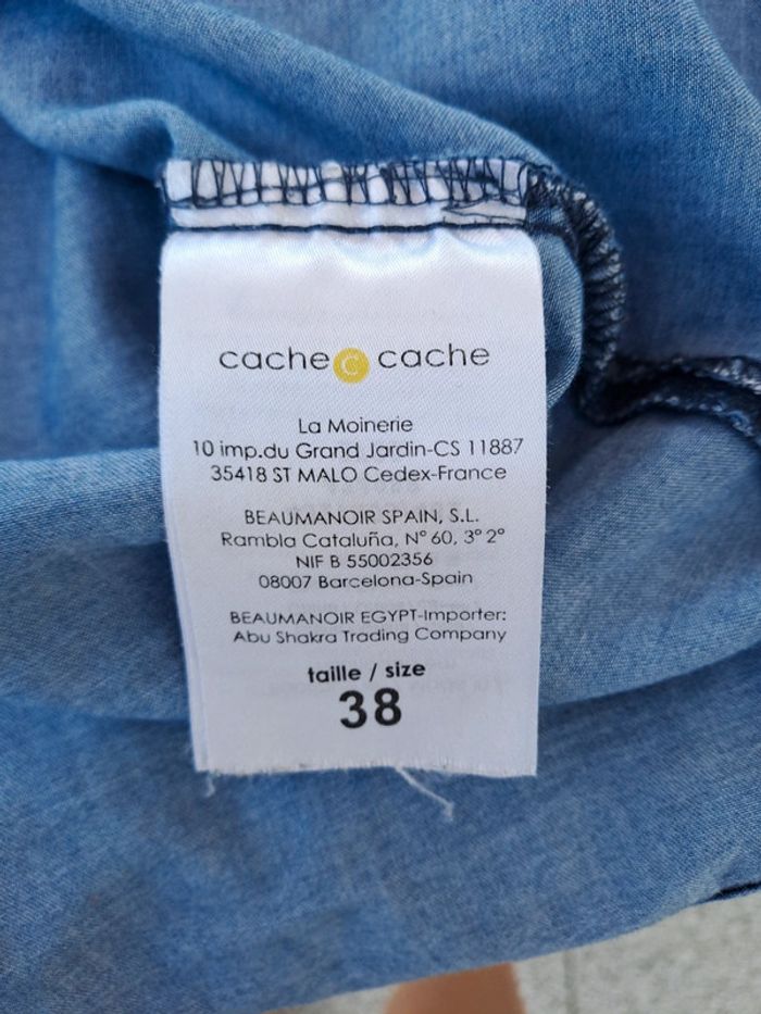 Robe chemise jean denim Cache cache t 38 - photo numéro 7