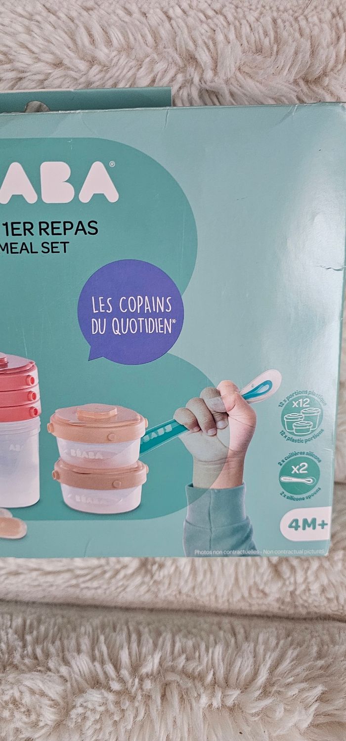 Pack 1er repas 12 portions et 2 cuillères Beaba Neuf - photo numéro 3