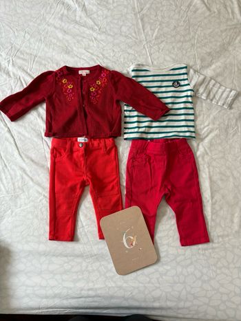 Ensemble pull, gilet, pantalon petit bateau …