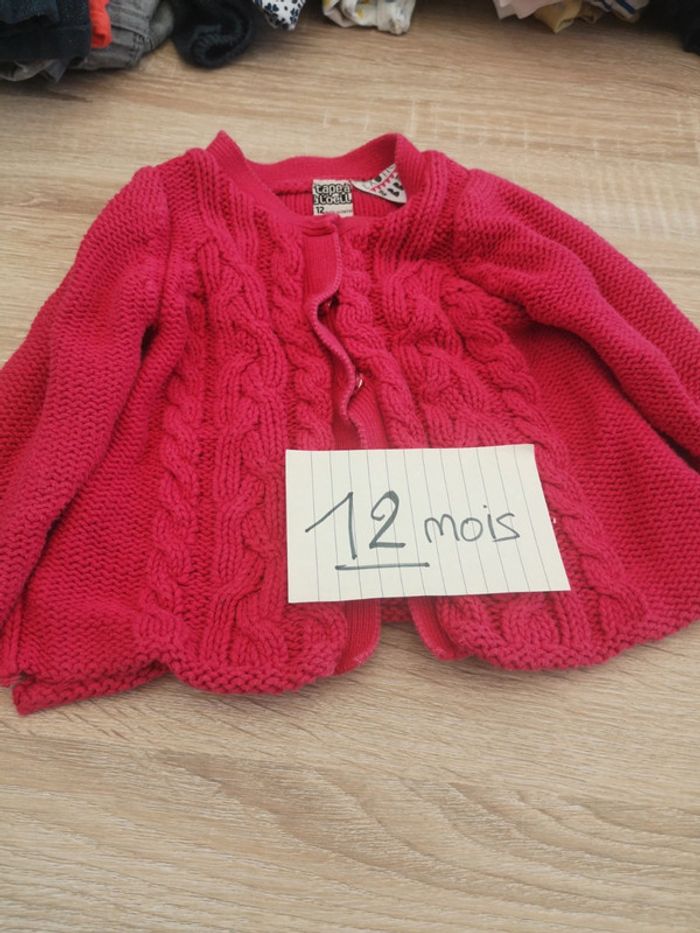 Gilet épais hicer rose 12 mois