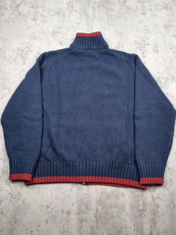 Veste zippée épaisse Tommy Hilfiger bleu marine – Taille L Homme (mesures en photos) - photo numéro 4